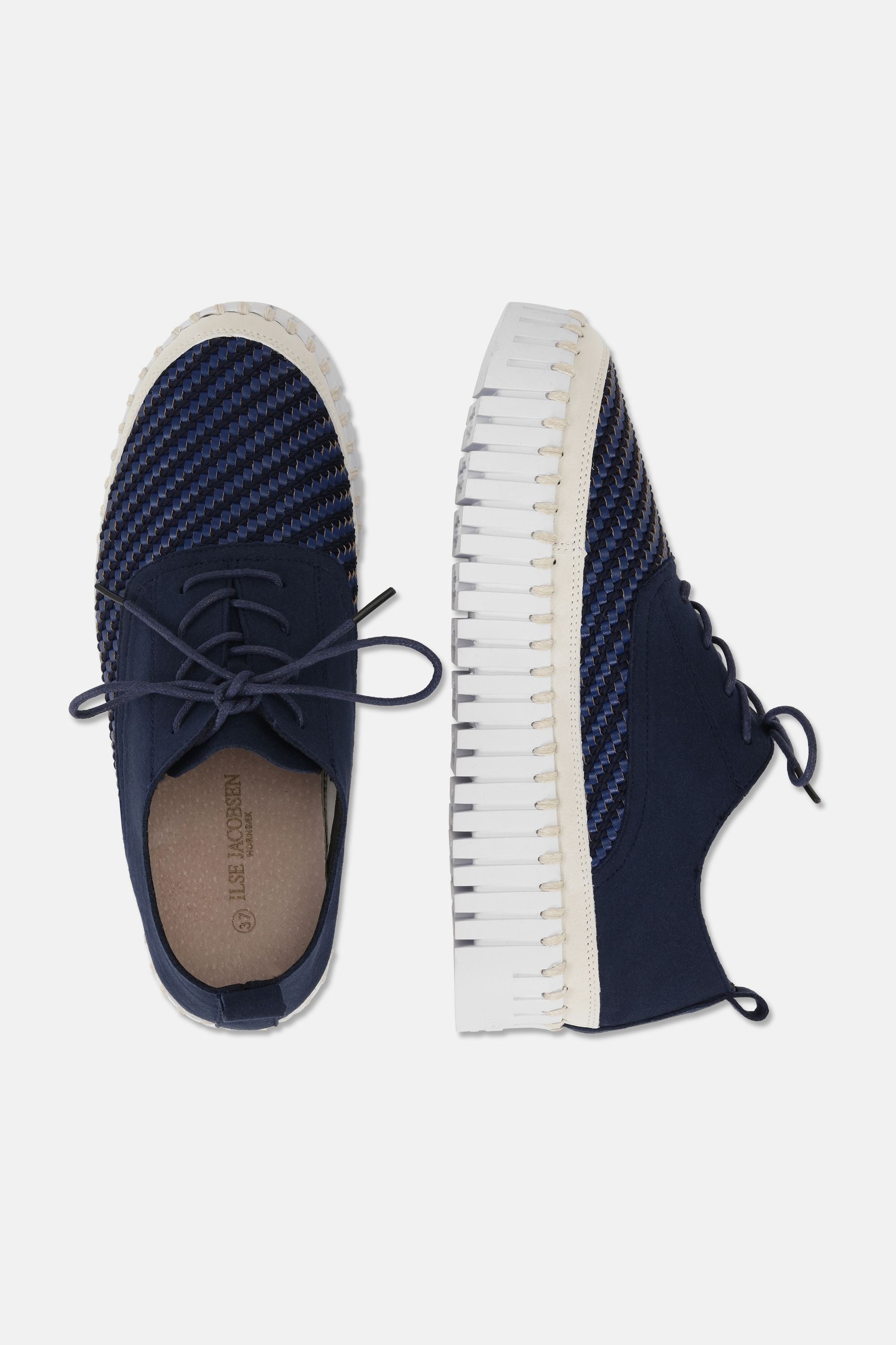 Tulip Sko Med Lisser - Dark Indigo White